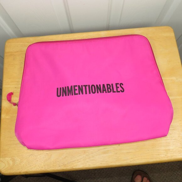 Kate Spade Bon Voyage Pink/Black Unmentionables Lingerie Travel Bag 14.25"x12" - Picture 1 of 4
